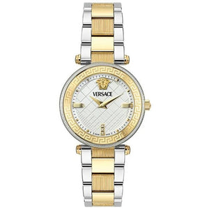 Versace Reve Analog White Dial Two Tone Steel Strap Watch for Women - VE8B00724