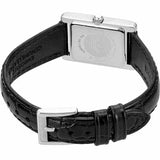 Buy Shop Emporio Armani Two Hand Crystals Silver Dial Black Leather Strap Watch for Women - AR11623 USA Online