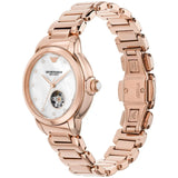 Buy Shop Emporio Armani Mia Meccanico Mother of Pearl Dial Rose Gold Steel Strap Watch for Women - AR60072 USA Online
