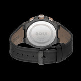 Buy Shop Hugo Boss Taper Chronograph Black Dial Black Leather Strap Watch for Men - 1514089 USA Online