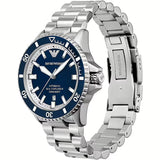 Buy Shop Emporio Armani cBlue Dial Silver Steel Strap Watch for Men - AR60079 USA Online