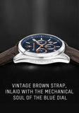 Buy Shop Maserati Attraction Limited Edition Chronograph Blue Dial Brown Leather Strap Watch for Men - R8851151003 USA Online
