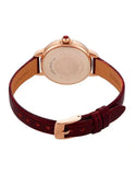 Buy Shop Emporio Armani Mia Mother of Pearl Dial Red Leather Strap Watch for Women - AR11646 USA Online