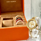Buy Shop Tory Burch Riva Gold Dial Gold Steel Strap Watch for Women - TBW4029 USA Online