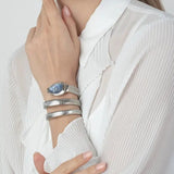 Buy Shop Just Cavalli Serpente Metallica Blue Dial Silver Steel Strap Watch for Women - JC1L209M0025 USA Online