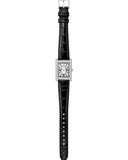Buy Shop Emporio Armani Two Hand Crystals Silver Dial Black Leather Strap Watch for Women - AR11623 USA Online