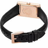 Buy Shop Emporio Armani Genni Silver Dial Black Leather Strap Watch for Women - AR11624 USA Online