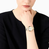 Buy Shop Emporio Armani Cleo Three Hand Mother of Pearl Dial Two Tone Steel Strap Watch for Women - AR11513 USA Online