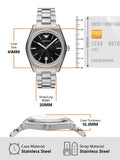Buy Shop Emporio Armani Frederico Analog Black Dial Silver Steel Strap Watch for Men - AR11622 USA Online