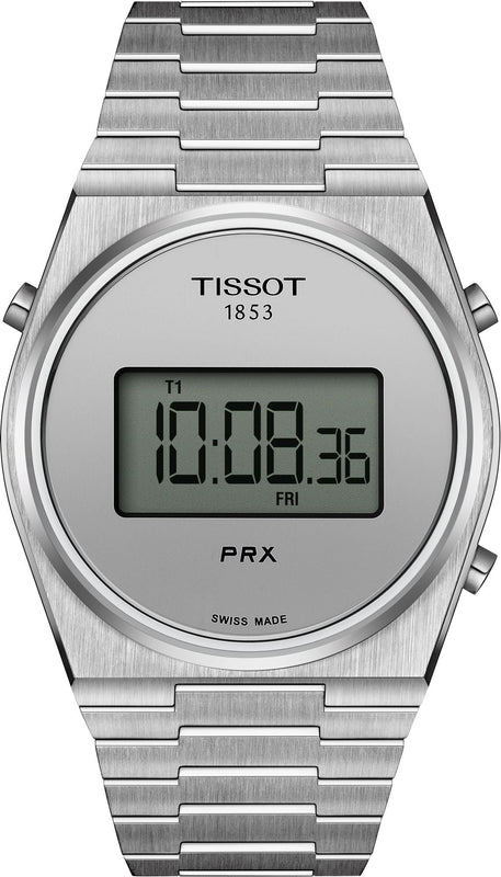 Buy Shop Tissot Digital Quartz Silver Dial Silver Steel Strap Watch for Men - T137.463.11.030.00 USA Online