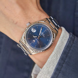 Buy Shop Maserati Competizione Blue Dial Silver Steel Strap Watch for Men - R8853100029 USA Online