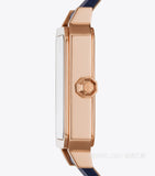 Buy Shop Tory Burch Robinson Quartz Blue Dial Blue Leather Strap Watch for Women - TBW1511 USA Online