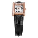 Buy Shop Emporio Armani Genni Silver Dial Black Leather Strap Watch for Women - AR11624 USA Online