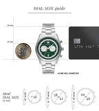 Buy Shop Emporio Armani Racer Chronograph Green Dial Silver Steel Strap Watch for Men - AR11637 USA Online