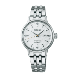 Buy Shop Seiko Presage Cocktail Time Automatic Diamonds White Dial Silver Steel Strap Watch for Women - SRE017J1 USA Online