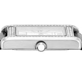 Buy Shop Emporio Armani Two Hand Crystals Silver Dial Black Leather Strap Watch for Women - AR11623 USA Online