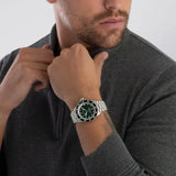 Buy Shop Emporio Armani Sea Explorer Green Dial Silver Steel Strap Watch for Men - AR60088 USA Online