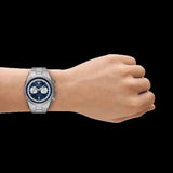Buy Shop Emporio Armani Racer Chronograph Blue Dial Silver Steel Strap Watch for Men - AR11676 USA Online