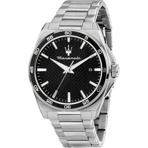 Buy Shop Maserati Velocità Date Black Dial Silver Steel Strap Watch for Men - R8853152002 USA Online