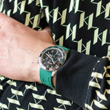 Buy Shop Hugo Boss Runner Chronograph Black Dial Green Silicone Strap Watch for Men - 1514246 USA Online