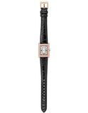 Buy Shop Emporio Armani Genni Silver Dial Black Leather Strap Watch for Women - AR11624 USA Online