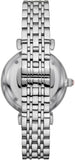 Buy Shop Emporio Armani Gianni T-Bar Pink Dial Silver Steel Strap Watch for Women - AR11686 USA Online