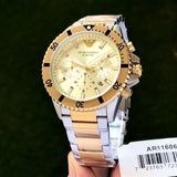 Buy Shop Emporio Armani World Explorer Chronograph Cream Dial Two Tone Steel Strap Watch for Men - AR11606 USA Online