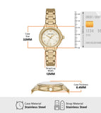 Buy Shop Emporio Armani Mia Crystals Gold Dial Gold Steel Strap Watch for Women - AR11609 USA Online