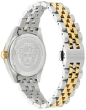 Buy Shop Versace V-Code Analog Turquoise Dial Two Tone Steel Strap Watch for Women - VE8I00524 USA Online
