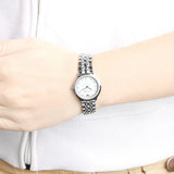 Buy Shop Emporio Armani Alpha Mother of Pearl Dial Silver Steel Strap Watch for Women - AR1803 USA Online