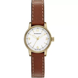 Buy Shop Burberry The Utilitarian White Dial Brown Leather Strap Watch for Women - BU7865 USA Online