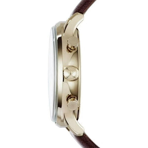 Buy Shop Emporio Armani Retro Chronograph Brown Dial Brown Leather Strap Watch for Men - AR1755 USA Online