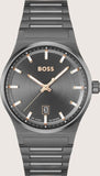 Buy Shop Hugo Boss Candor Grey Dial Grey Steel Strap Watch for Men - 1514078 USA Online