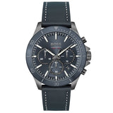 Buy Shop Hugo Boss Troper Chronograph Blue Dial Blue Leather Strap Watch for Men - 1514056 USA Online