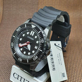 Buy Shop Citizen Mechanical Automatic Black Dial Black Rubber Strap Watch for Men - NJ0125-11E USA Online