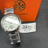 Buy Shop Tory Burch Collins White Dial Silver Steel Strap Watch for Women - TBW1301 USA Online