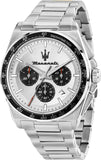 Buy Shop Maserati Velocità Chronograph Silver Dial Silver Steel Strap Watch for Men - R8873652006 USA Online