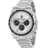 Buy Shop Maserati Velocità Chronograph Silver Dial Silver Steel Strap Watch for Men - R8873652006 USA Online