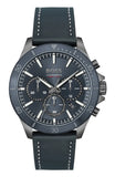 Buy Shop Hugo Boss Troper Chronograph Blue Dial Blue Leather Strap Watch for Men - 1514056 USA Online
