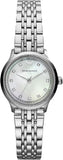 Buy Shop Emporio Armani Alpha Mother of Pearl Dial Silver Steel Strap Watch for Women - AR1803 USA Online