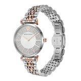 Buy Shop Emporio Armani Gianni T Bar Silver Dial Two Tone Steel Strap Watch for Women - AR11537 USA Online