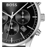 Buy Shop Hugo Boss Avery Chronograph Black Dial Black Leather Strap Watch for Men - 1514211 USA Online