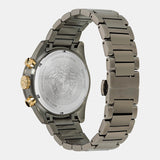 Buy Shop Versace Greca Dome Chronograph Black Dial Grey Steel Strap Watch for Men - VE6K00623 USA Online
