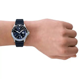 Buy Shop Emporio Armani World Explorer GMT Blue Dial Blue Rubber Strap Watch for Men - AR11592 USA Online