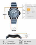 Buy Shop Emporio Armani Sea Explorer Divers Blue Dial Blue Silicone Strap Watch for Men - AR11685 USA Online