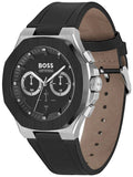 Buy Shop Hugo Boss Taper Chronograph Black Dial Black Leather Strap Watch for Men - 1514085 USA Online
