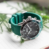 Buy Shop Hugo Boss Runner Chronograph Black Dial Green Silicone Strap Watch for Men - 1514246 USA Online
