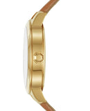 Buy Shop Tory Burch Collins Quartz White Dial Brown Leather Strap Watch for Women - TBW1202 USA Online