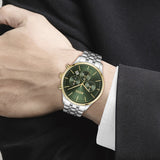 Buy Shop Hugo Boss Avery Chronograph Green Dial Silver Steel Strap Watch for Men - 1514159 USA Online