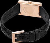 Buy Shop Emporio Armani Genni Silver Dial Black Leather Strap Watch for Women - AR11624 USA Online